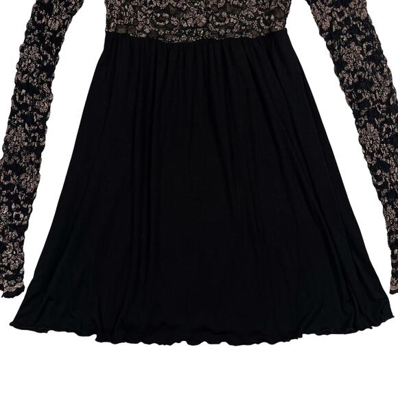 Y2K Ann Ferriday Babydoll Mini Dress Womens One Size Vintage Whimsigoth Goth - Picture 5 of 16